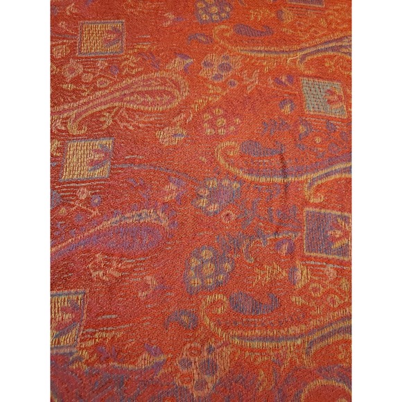 100% Pashmina scarf wrap shawl 28 X 72 Pink Coral Woven Fringe - Picture 3 of 5